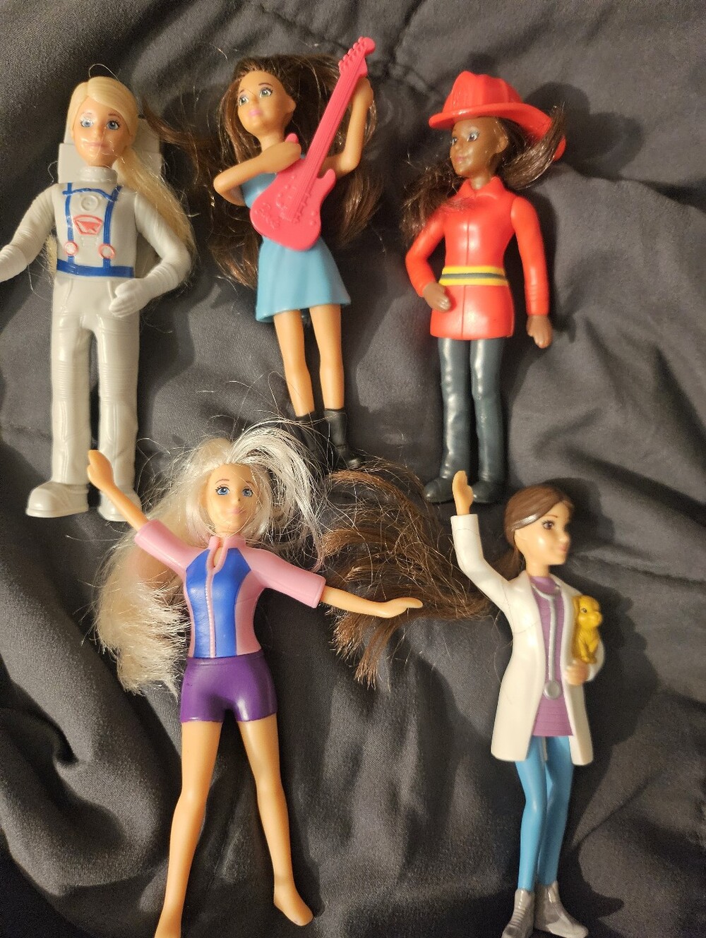 McDonald's Mattel Barbie Happy Meal Doll‎ Toys Lot Of 5 Dolls 2019 Used